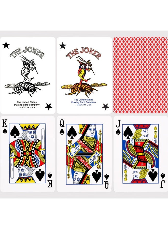 Bee American Imported High-end Texas Hold'em Cards For Compeion, Official Designated Playing Cards, Red - 6 Decks - Image 4