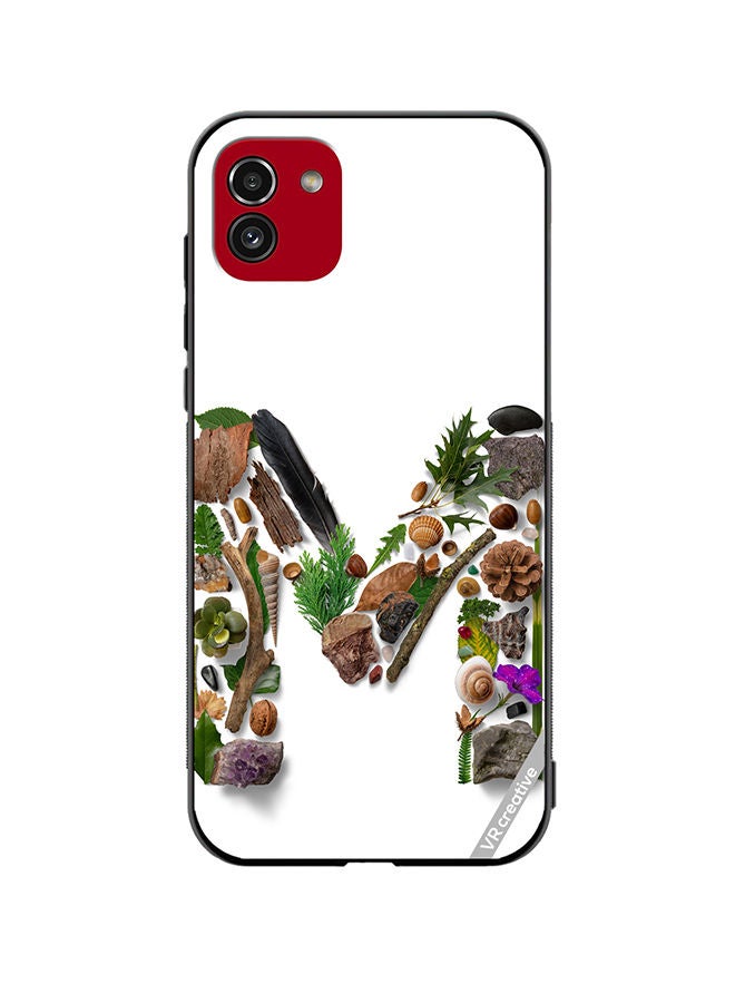 VR CREATIVE Protective Case Cover For Samsung Galaxy A03 Alphabet M Design Multicolour - Image 1