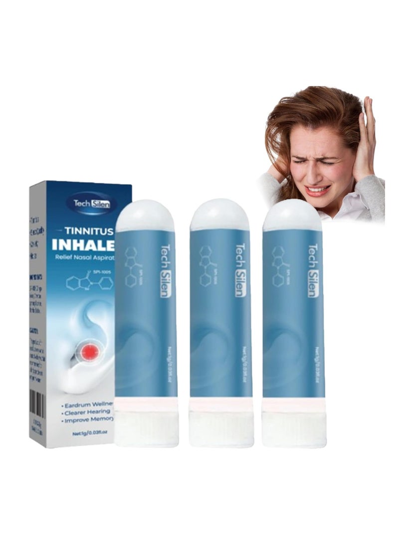 SYOSI Techsilen For Tinnitus, Techsilen Tinnitus Inhaler, Echo Ease Tinnitus Relief For Ringing Ears, Tinnitus Inhaler Relief For Ringing Ears, Tinnitus Relief Nasal Aspiration Rod Ear Care (3pcs) - Image 1