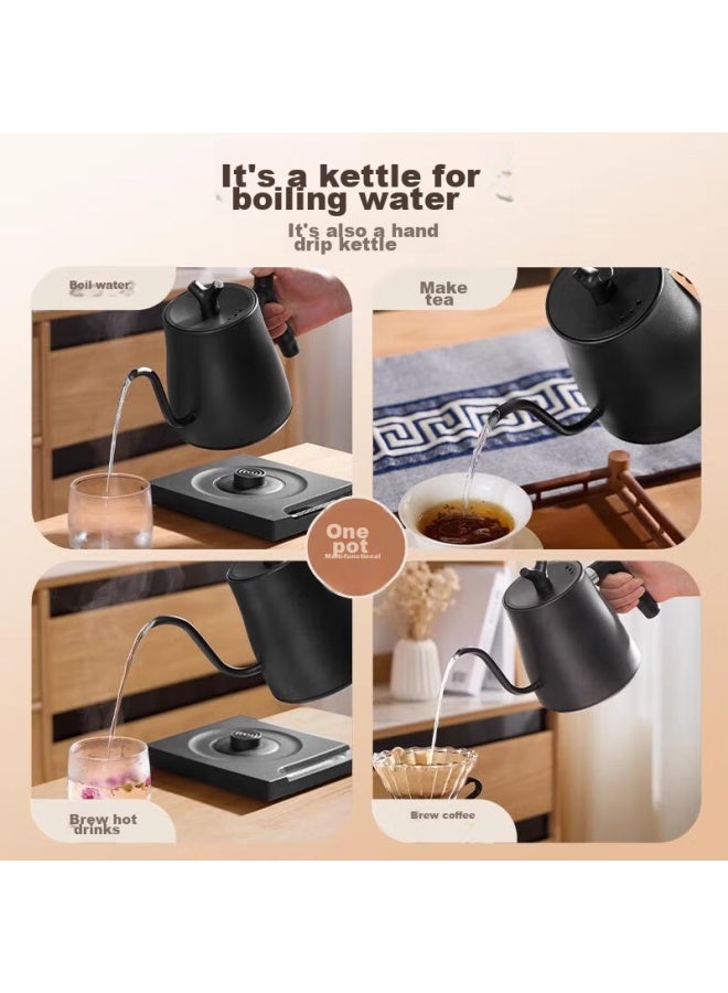 Pakchoice Pour-over Kettle, Electric Heating Temperature-controlled Pour-over Kettle, Long Spout, Constant Temperature Tea Kettle, Electric Heating Water Kettle - Image 4