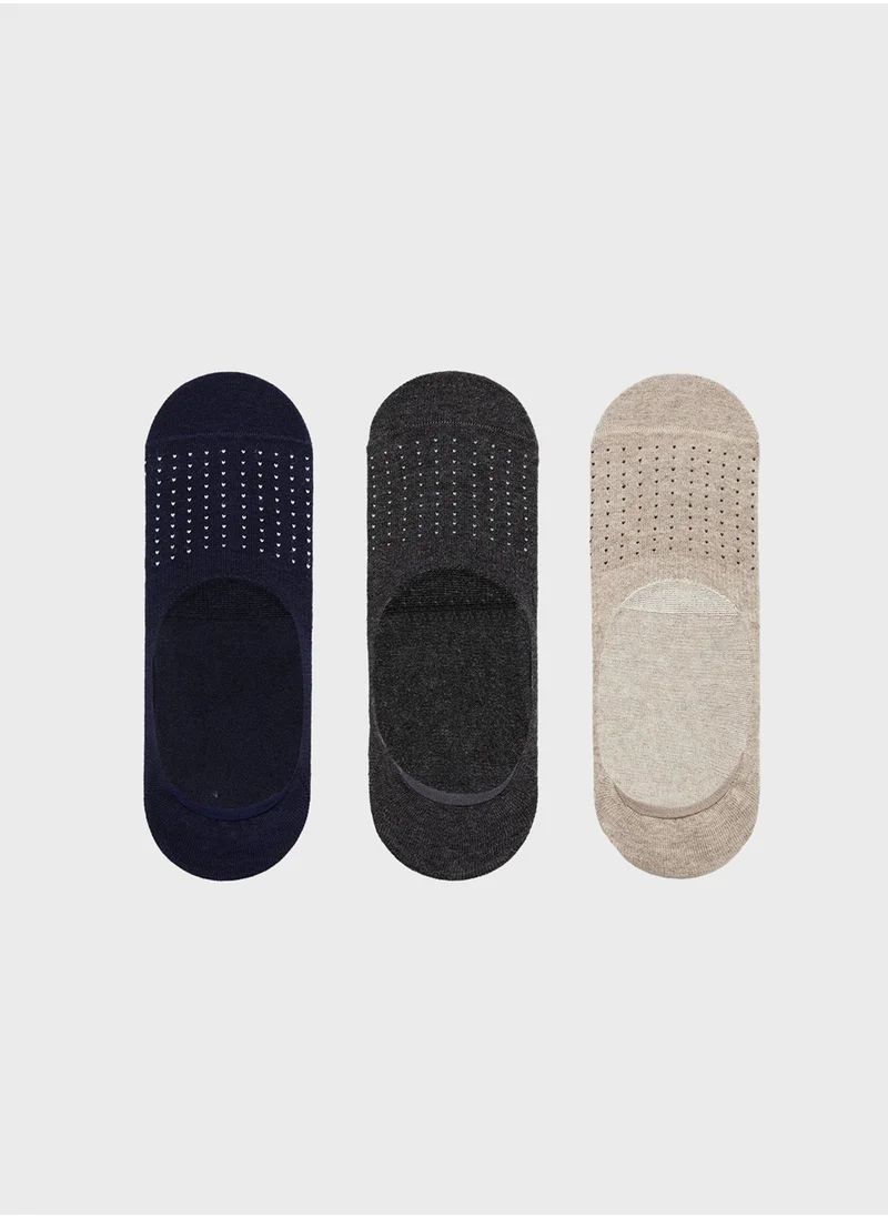 Mango Man 3 Pack Of Polka-Dot Print Socks