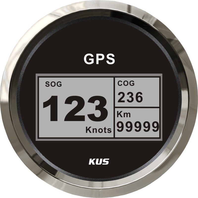 Generic KUS Waterproof Digital GPS Speedometer with Backlight for Boat Yacht Boat 85mm 9-32V (Black)  - Image 1