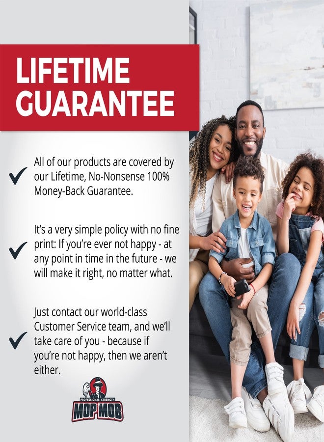 Mop Mob Heavy Duty XL Black Scouring Pad 5 Pack. 10 x 4.5in Large Multipurpose Nylon Scrubbing Sponges. Clean Bathrooms, Kitchens, Counters and Floors to Erase Grime and Make Surfaces Sparkle - Image 2