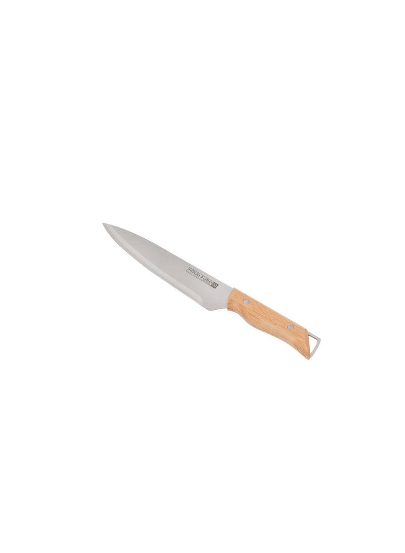 Royalford 8" Chef Knife- RF12097| With Extra-Sharp Stainless Steel Blades and Wooden Handle - Image 2