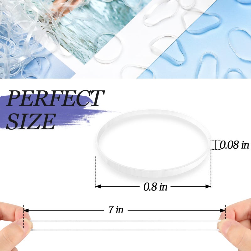 KANPRINCESS 1000PCS Hair Rubber Bands(clear) - Image 2