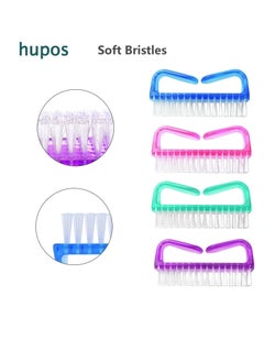ECVV ECVV Handle Grip Nail Brush Fingernail Scrub Cleaning Brushes Fingernail Scrub Cleaning Brushes for Toes and Nails Cleaner Pedicure Brushes for Toes and Nails | 4 Pack |  - Image 2