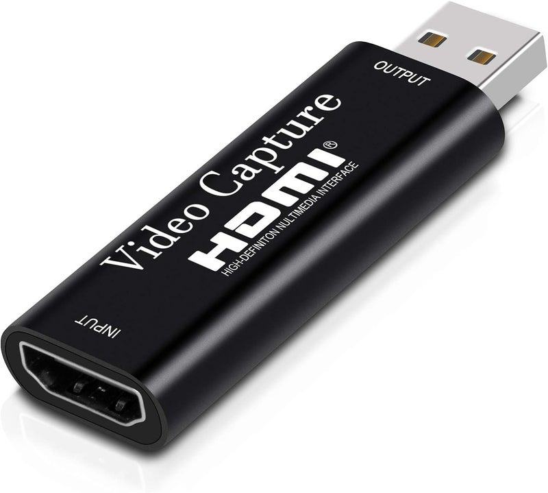 Audio Video Capture Card, 4K HDMI USB 3.0 Capture Adapter 1080P 60fps Portable Video Capture Device for Gaming, Live Streaming, Video Recording, Support PS4 Xbox Camcorder - Image 1