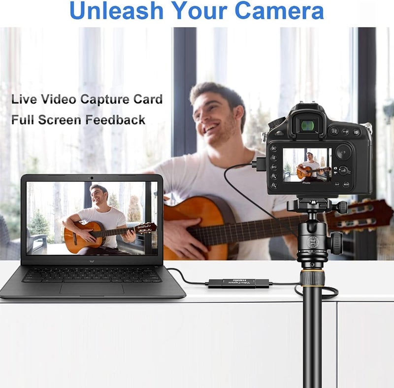 Audio Video Capture Card, 4K HDMI USB 3.0 Capture Adapter 1080P 60fps Portable Video Capture Device for Gaming, Live Streaming, Video Recording, Support PS4 Xbox Camcorder - Image 2