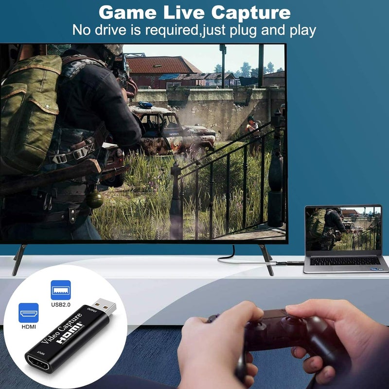Audio Video Capture Card, 4K HDMI USB 3.0 Capture Adapter 1080P 60fps Portable Video Capture Device for Gaming, Live Streaming, Video Recording, Support PS4 Xbox Camcorder - Image 4