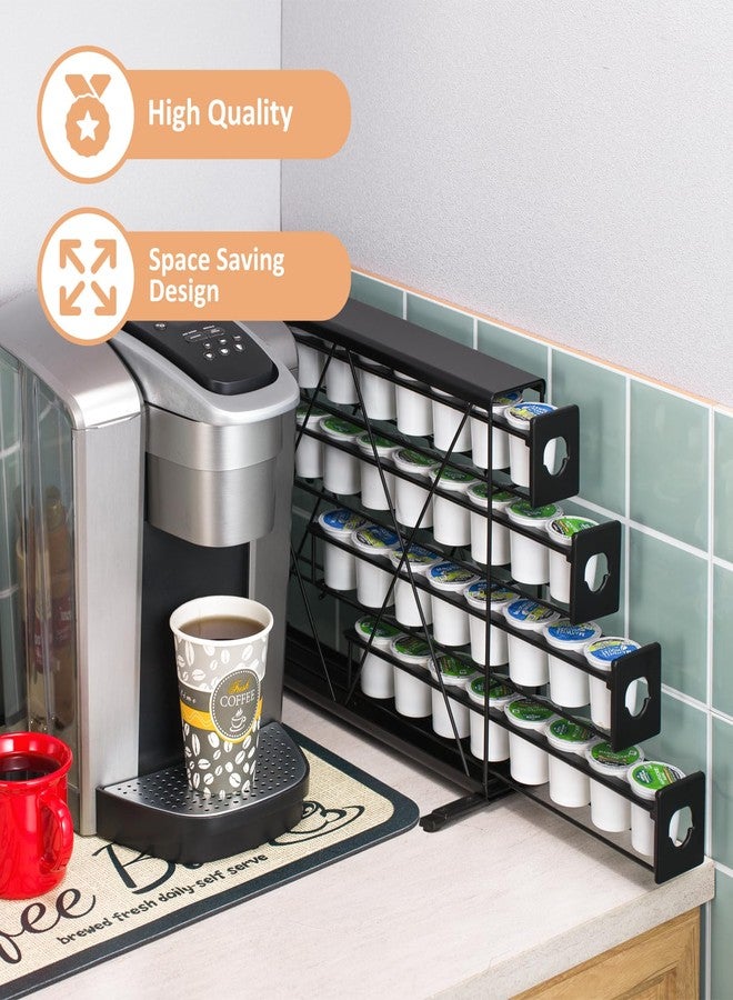 Rice rat K Cup Holders, 32 Coffee Pods Storage for Countertop, 4 Tier Black - Image 3