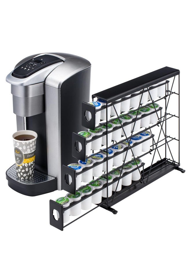 Rice rat K Cup Holders, 32 Coffee Pods Storage for Countertop, 4 Tier Black - Image 1