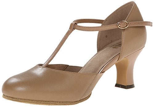 Bloch Women's Splitflex T-Strap Character Shoe, Tan, 10 - Image 1