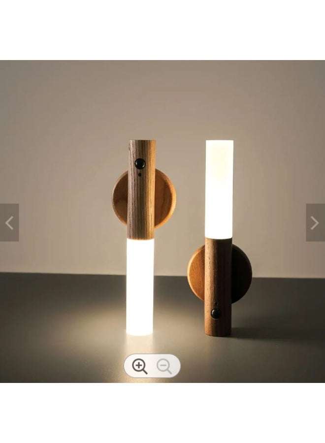 Smart Sensor wooden Motion Sensor Light Indoor Led Magnetic USB Charge no battery removable Wall-mounted & Handheld Automatic On/Off Rechargeable LED Sensor Closet Light Self-Stick & Magnetic light - Image 5
