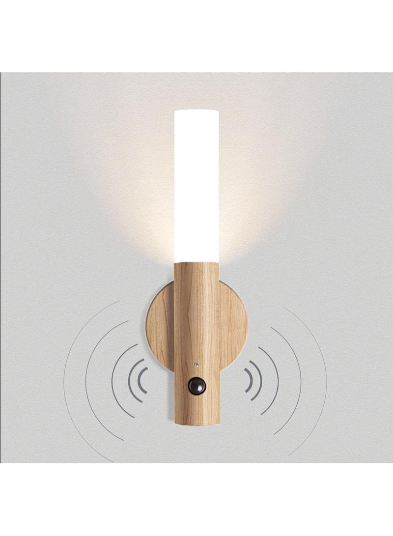 Smart Sensor wooden Motion Sensor Light Indoor Led Magnetic USB Charge no battery removable Wall-mounted & Handheld Automatic On/Off Rechargeable LED Sensor Closet Light Self-Stick & Magnetic light - Image 3