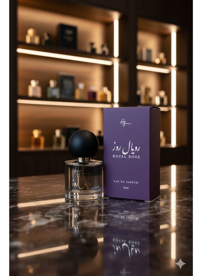 أتش زي عطر رويال روز 30 مل – ورد فاخر مع المسك والعنبر – عطر أنيق وفخم للجنسين - Image 1