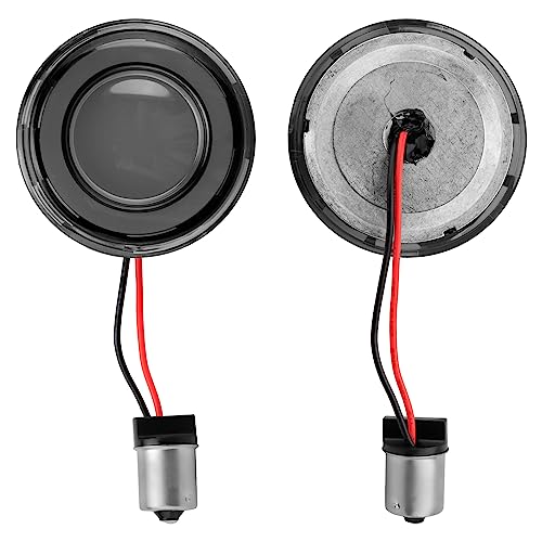 VG MOTO Motorcycle 1156 LED Turn Signal Light Front Rear 2 Inch Bullet Smoked Lens Compatible with Harley Softail Touring Dyna Fat Boy Sportster Road King Street Glide Electra Glide - Image 2