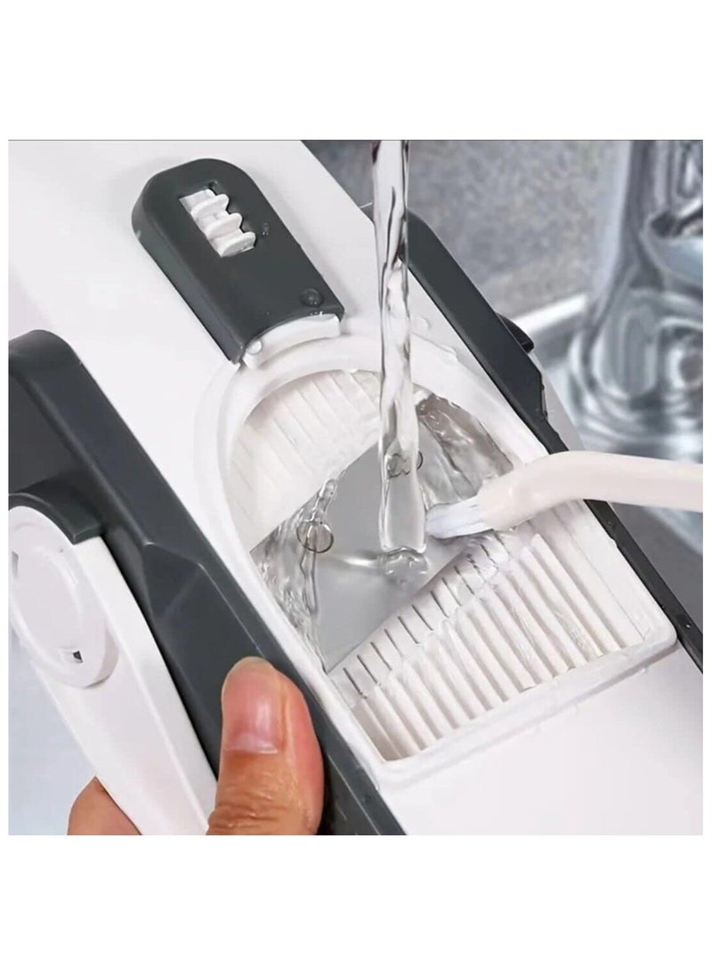 Generic - Safe Slicer Mandoline Cutter for Various Vegetables, a Versatile Chopper for Kitchen Accessories, Creates Preset Salad Thickness with Adjusters, It is Easy to Use and Clean, and has a Slim Storage - Image 1