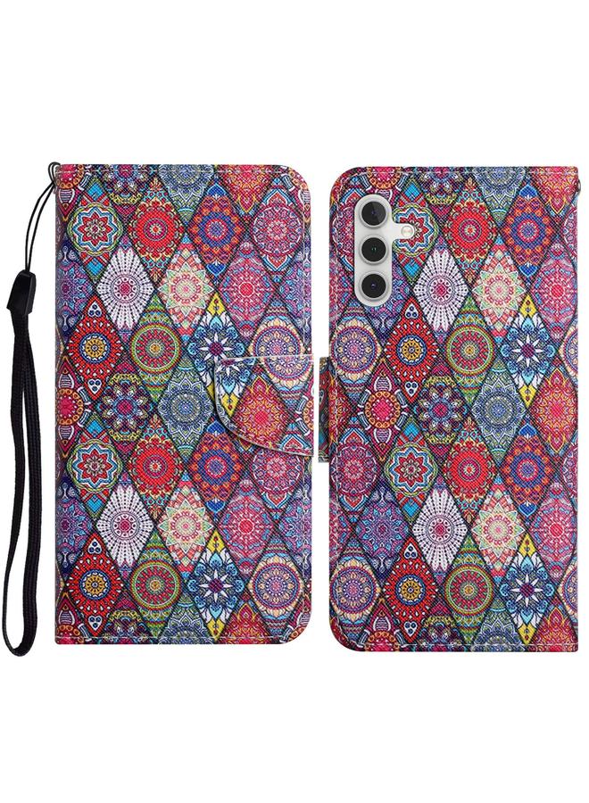 S-TOP Case For Samsung Galaxy A54 Colored Drawing Pattern Leather Phone Case - Image 1