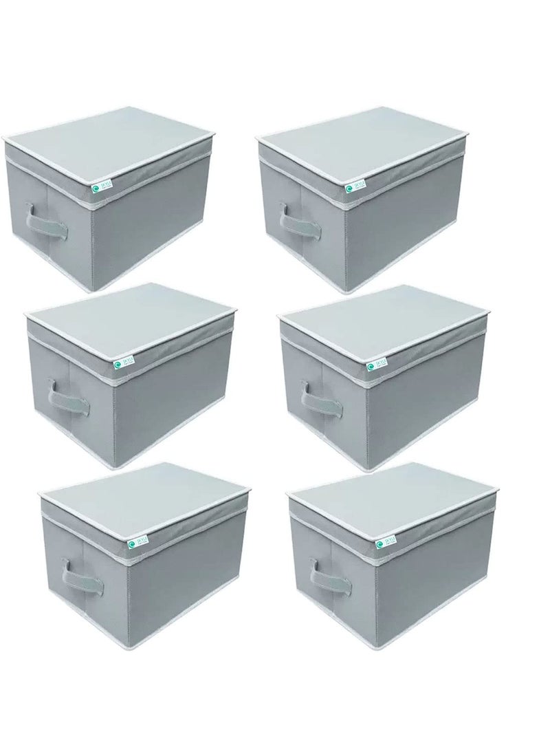 SKYLII Skylii Storage Box for Clothes Toy and File Organizer Storage Box With Lid multi purpose Grey 2  - Image 1