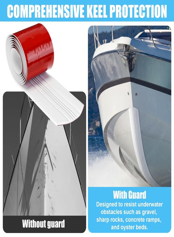 Datanly Keel Guard for Fiberglass Boats, Self Adhesive Keel Protector for Fiberglass and Aluminum Boats, Easy to Install, Protects Against Rocks and Ramps 5 Inch Width(7ft for Boat up to 20ft,White) - Image 5