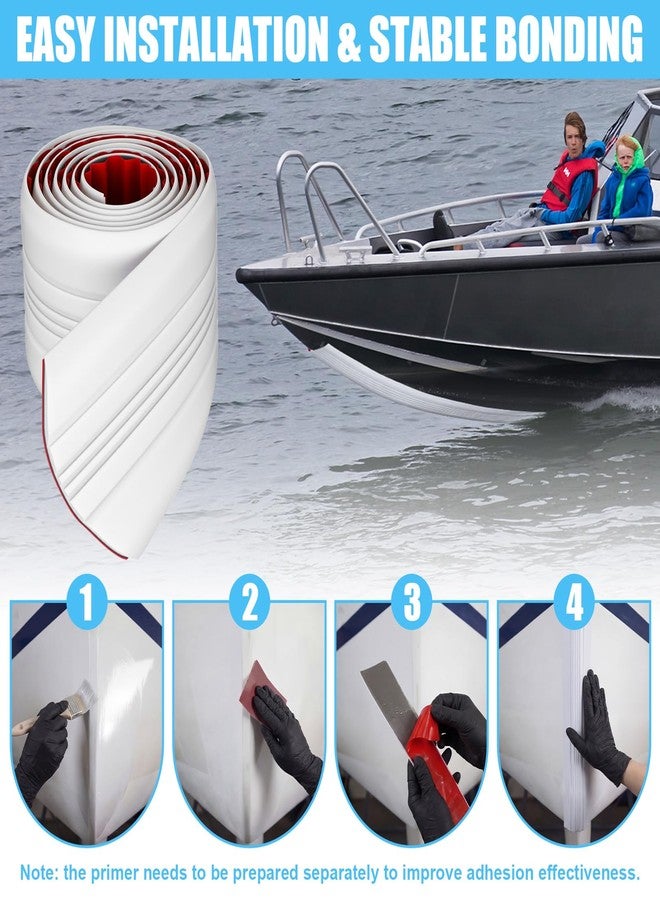 Datanly Keel Guard for Fiberglass Boats, Self Adhesive Keel Protector for Fiberglass and Aluminum Boats, Easy to Install, Protects Against Rocks and Ramps 5 Inch Width(7ft for Boat up to 20ft,White) - Image 4
