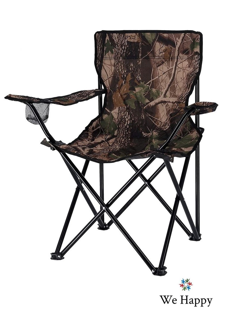 وي هابي كرسي تخييم الشاطئ قابل للطي بتصميم خشبي مع غطاء تخزين بألوان متنوعة - Image 2