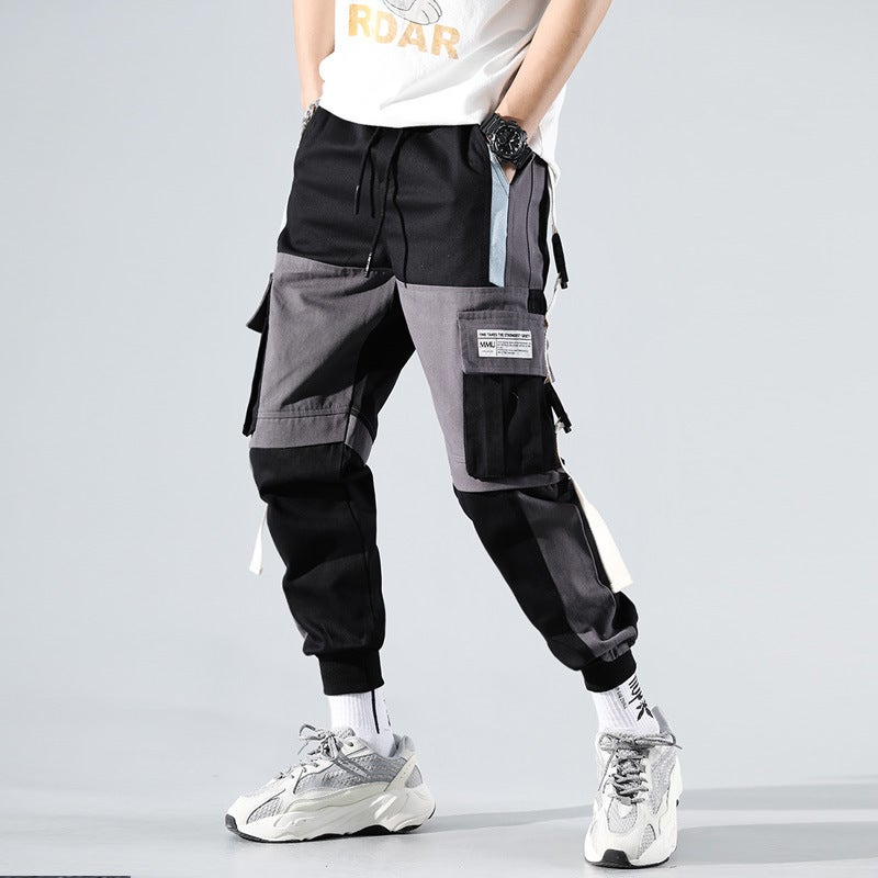 Generic Mens Casual Tapered White Pants Autumn 2019 264 black  - Image 1