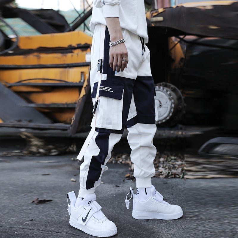 Generic Mens Casual Tapered White Pants Autumn 2019 264 black  - Image 2