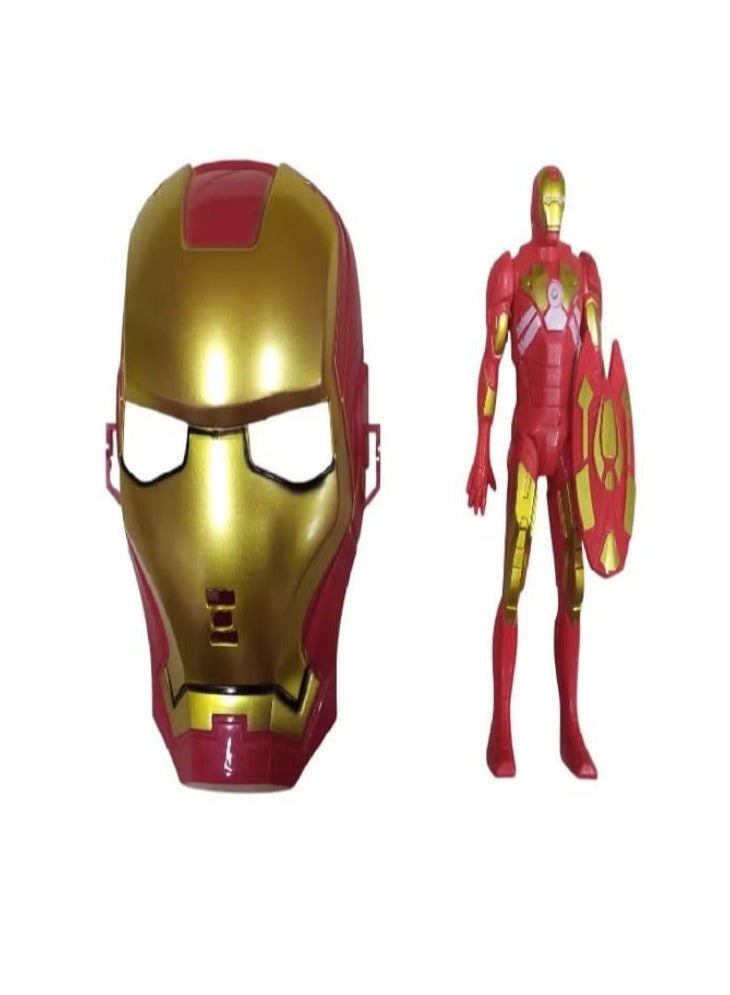 مسدس الرجل الحديدي مزود برصاص جل وطلقات إسفنجية أيضًا. كما أنها تحتوي على قناع الرجل الحديدي - Image 2