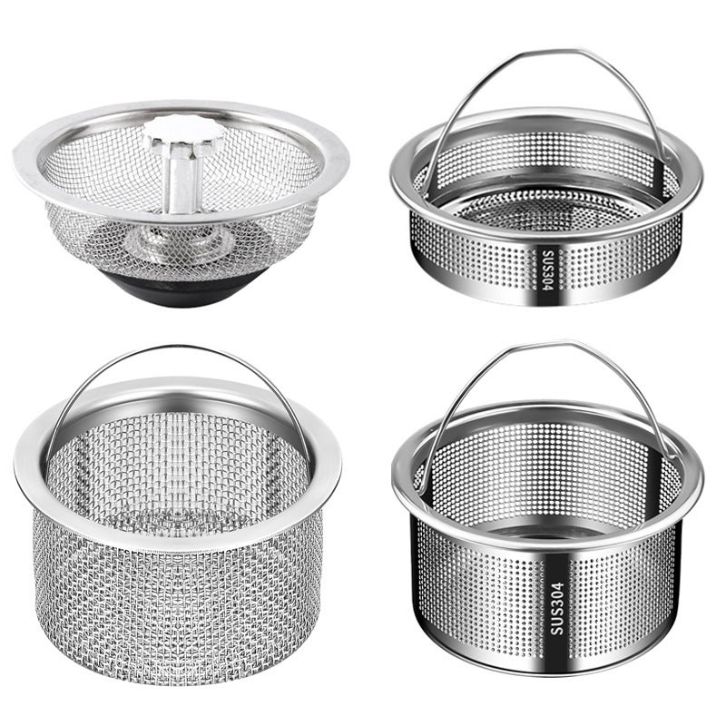Kitchen Filter Drain Net Sink 304 Stainless Steel Filter Sink Garbage Artifact Sewer Drain Funnel - Image 2