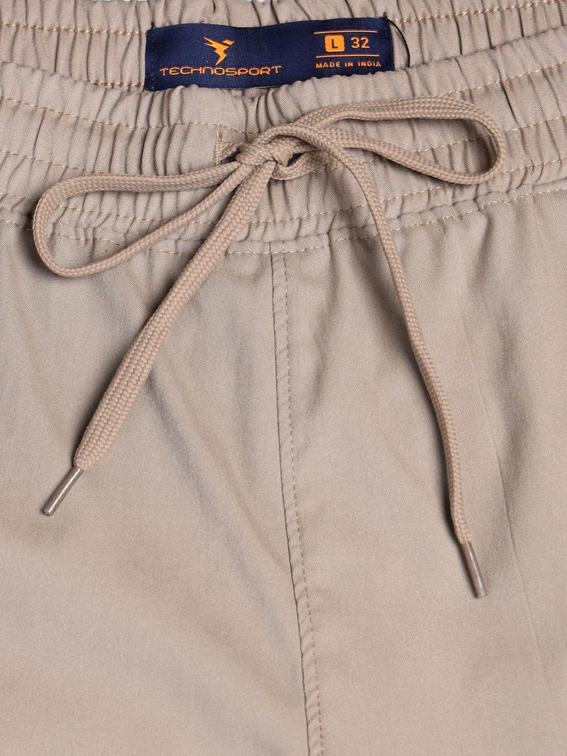 TECHNOSPORT Mens Polyester Regular Fit Solid Cargo for Activewear, Regular Use and Quick Dry - (MPOR99KHI_Khaki_L) - Image 5