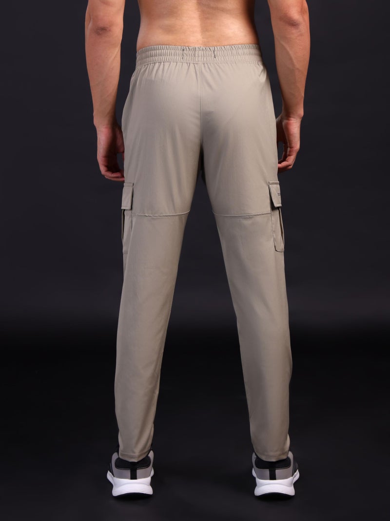 TECHNOSPORT Mens Polyester Regular Fit Solid Cargo for Activewear, Regular Use and Quick Dry - (MPOR99KHI_Khaki_L) - Image 2