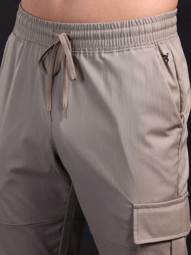 TECHNOSPORT Mens Polyester Regular Fit Solid Cargo for Activewear, Regular Use and Quick Dry - (MPOR99KHI_Khaki_L) - Image 3