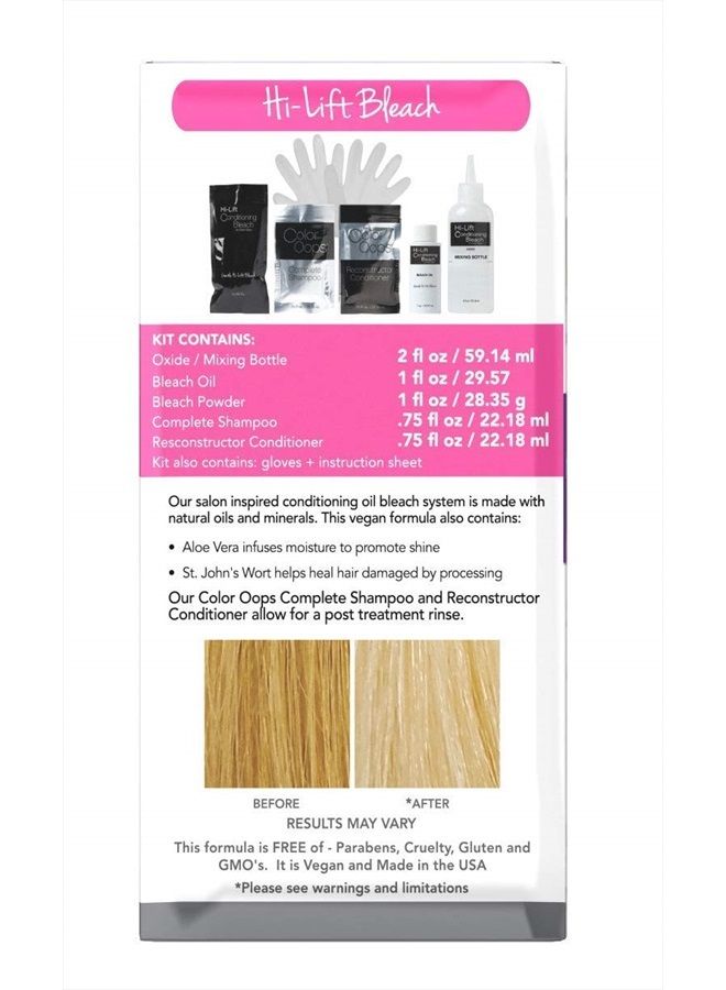 Color Oops Hi-Lift Bleach | Lifts 3-5 Levels | Nourishing & Moisturizing Formula - Image 5