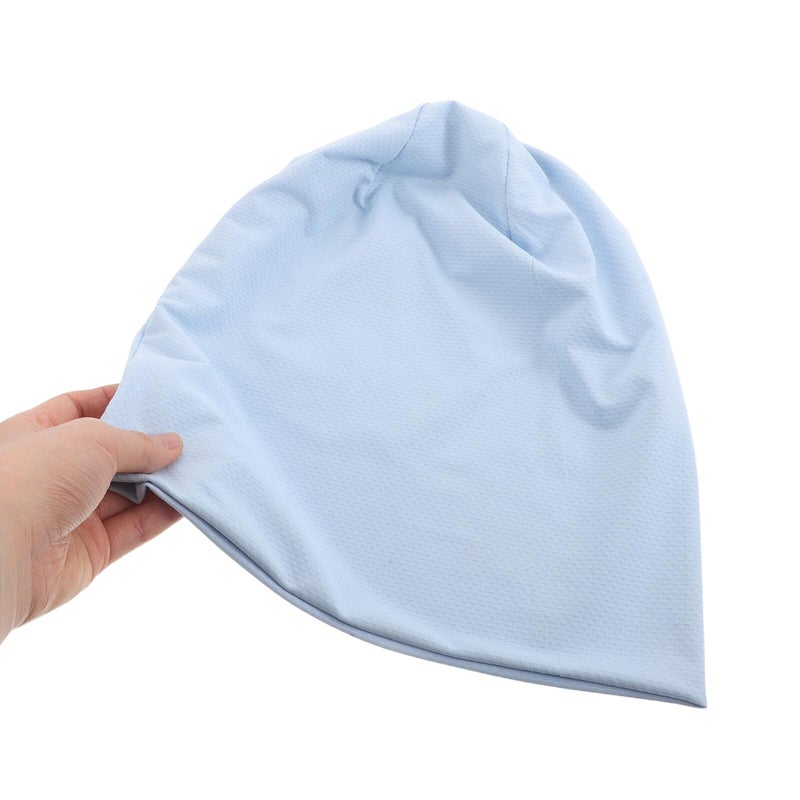 Quick Dry Beanie Headwrap Lightweight Double Layer Mesh Breathable Cap for Women Sky Blue - Image 5