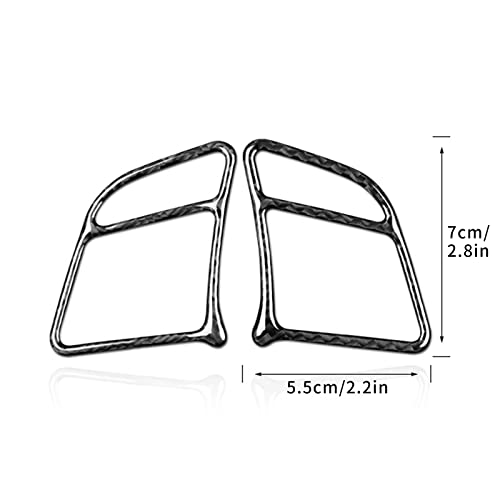JUPIZEUS Carbon Fiber, for Mercedes Benz Accessories, Car Steering Wheel Button Frame Sticker for Mercedes Benz C Class W204 2011 2012 2013, Interior Trim Decoration, Black - Image 2