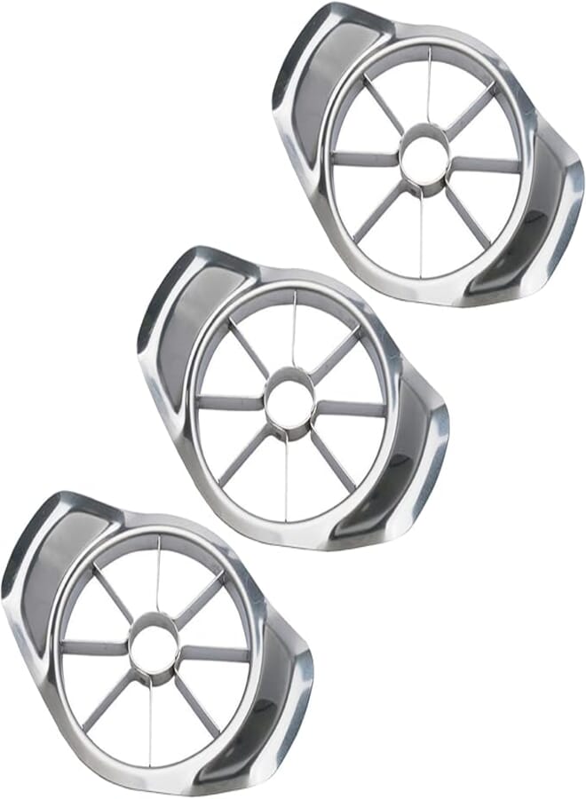 Gerui Stainless Steel Apple Slicer, Apple Slicer, Fruit Cutter, Stainless Steel 3-in-1 Stainless Steel Apple Corer, Peeler, Apple Cutter, Apple Cutter with 8 Blades for Cutting Fruit and Vegetables, 3