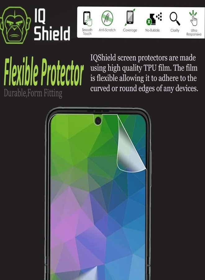 IQShield 2 Pack for Samsung Galaxy Z Flip 3 5G (Not Glass) Screen Protector Easy Install Ultra Thin Smudge Resistant Anti-Scratch Anti-Bubble Clear TPU Film - Image 3