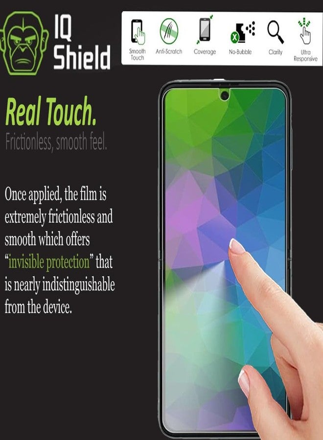 IQShield 2 Pack for Samsung Galaxy Z Flip 3 5G (Not Glass) Screen Protector Easy Install Ultra Thin Smudge Resistant Anti-Scratch Anti-Bubble Clear TPU Film - Image 5