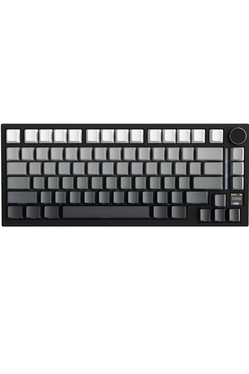 Attack Shark X820 Ultra Wireless Gaming Mechanical Keyboard with TFT Smart Display&Knob,75% Hot Swappable Custom Gasket-Mounted Keyboard,Tri-Mode(Wired/2.4GHz/BT)-Moonlit Night&Shark Switch - Image 1