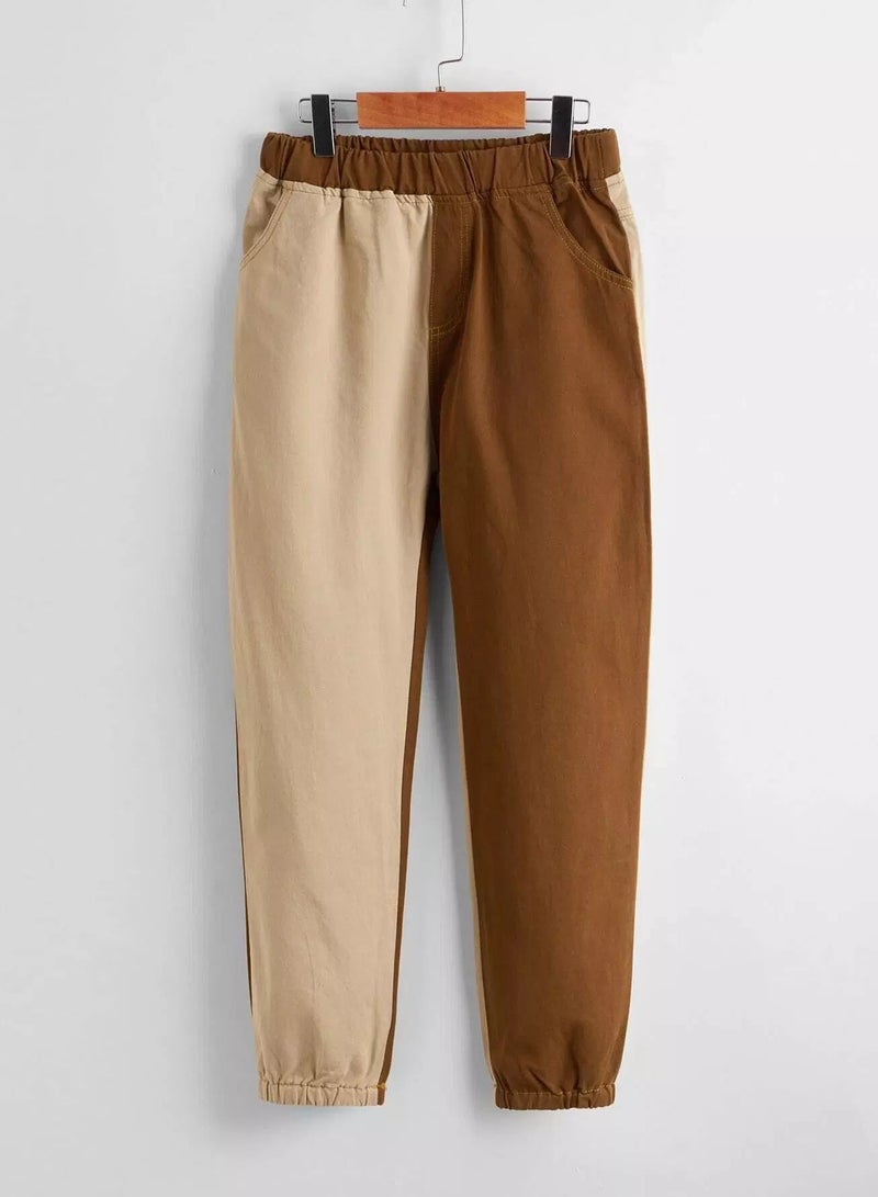 Girls Two Tone Carrot Jeans  - Image 1