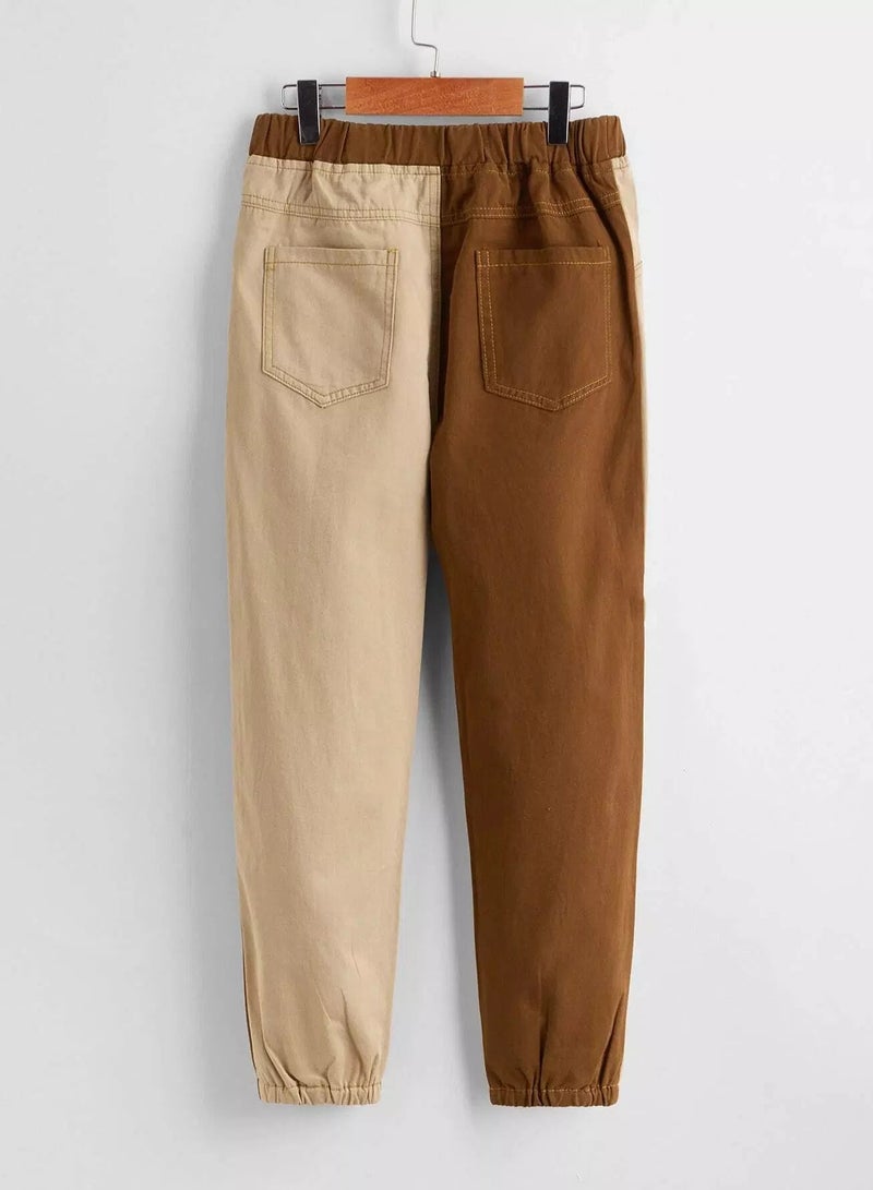 Girls Two Tone Carrot Jeans  - Image 2