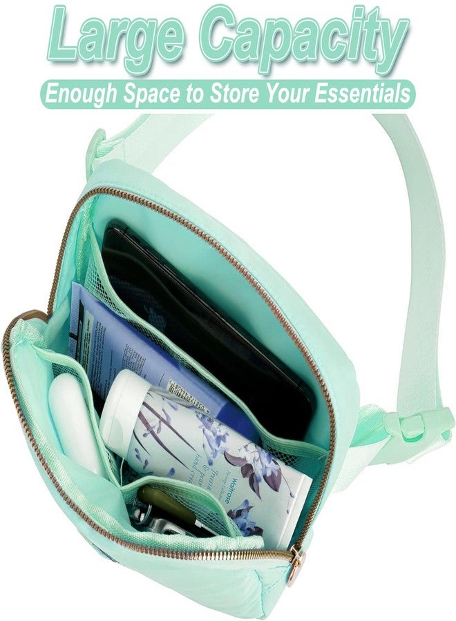 Uygafly Belt Bag Fanny Pack Crossbody Side Bags with Initials Letter Patch Cute Stuff Birthday Gifts for Teenager Girls Trendy Stuff for Teens | Light Green,A - Image 3