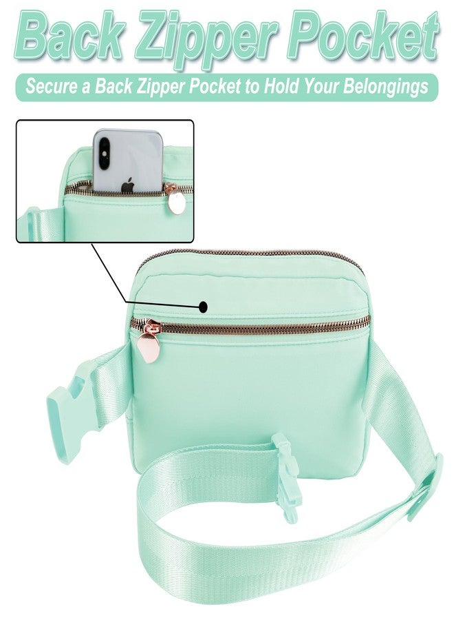 Uygafly Belt Bag Fanny Pack Crossbody Side Bags with Initials Letter Patch Cute Stuff Birthday Gifts for Teenager Girls Trendy Stuff for Teens | Light Green,A - Image 4
