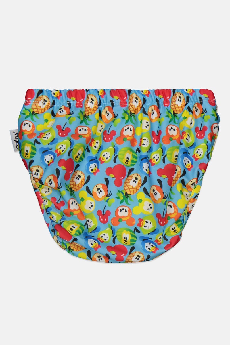 COEGA SUNWEAR Toddlers Girl All Over Print Pull on Swim Diaper Cover, Blue Combo - Image 2