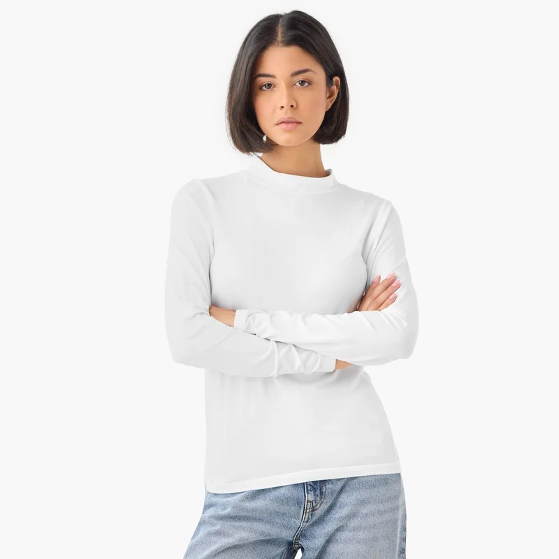 سبلاش فيڤ طقم قطعتين - تي شيرت بياقة عالية