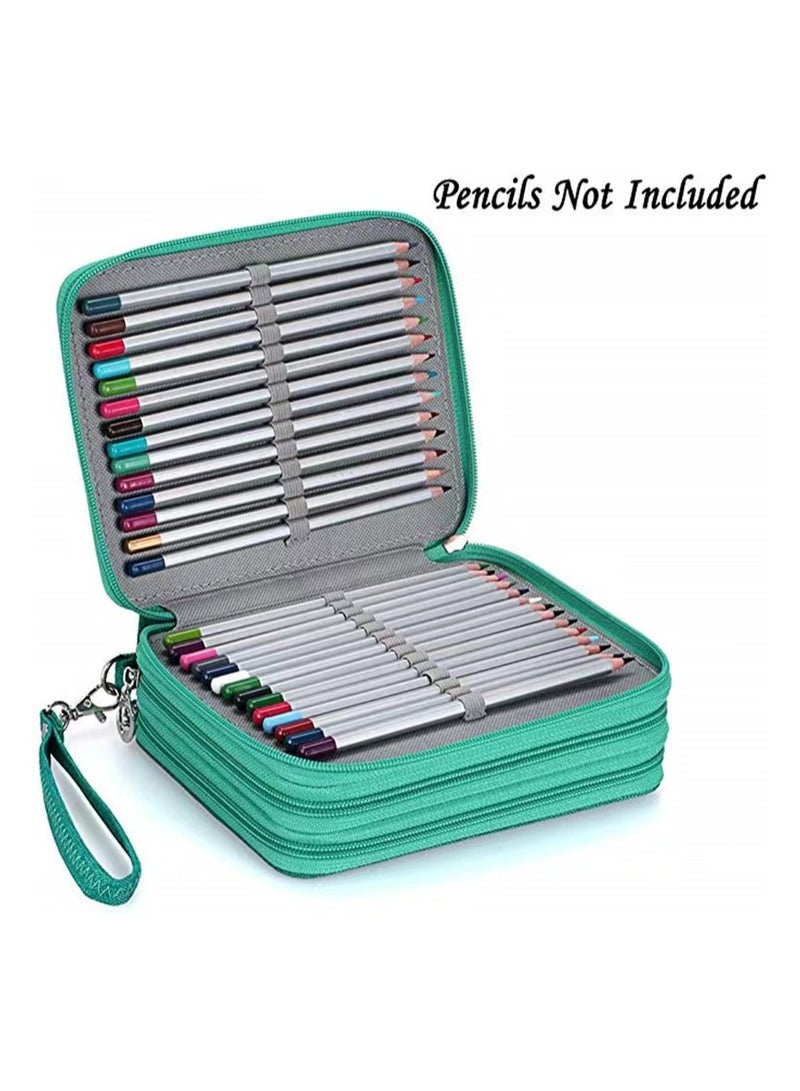 Great Value Pen box, student pen bag, office stationery storage bag, green  - Image 1
