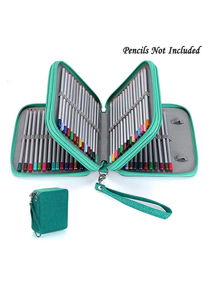 Great Value Pen box, student pen bag, office stationery storage bag, green  - Image 2