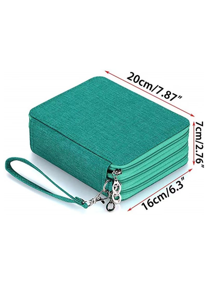 Great Value Pen box, student pen bag, office stationery storage bag, green  - Image 4