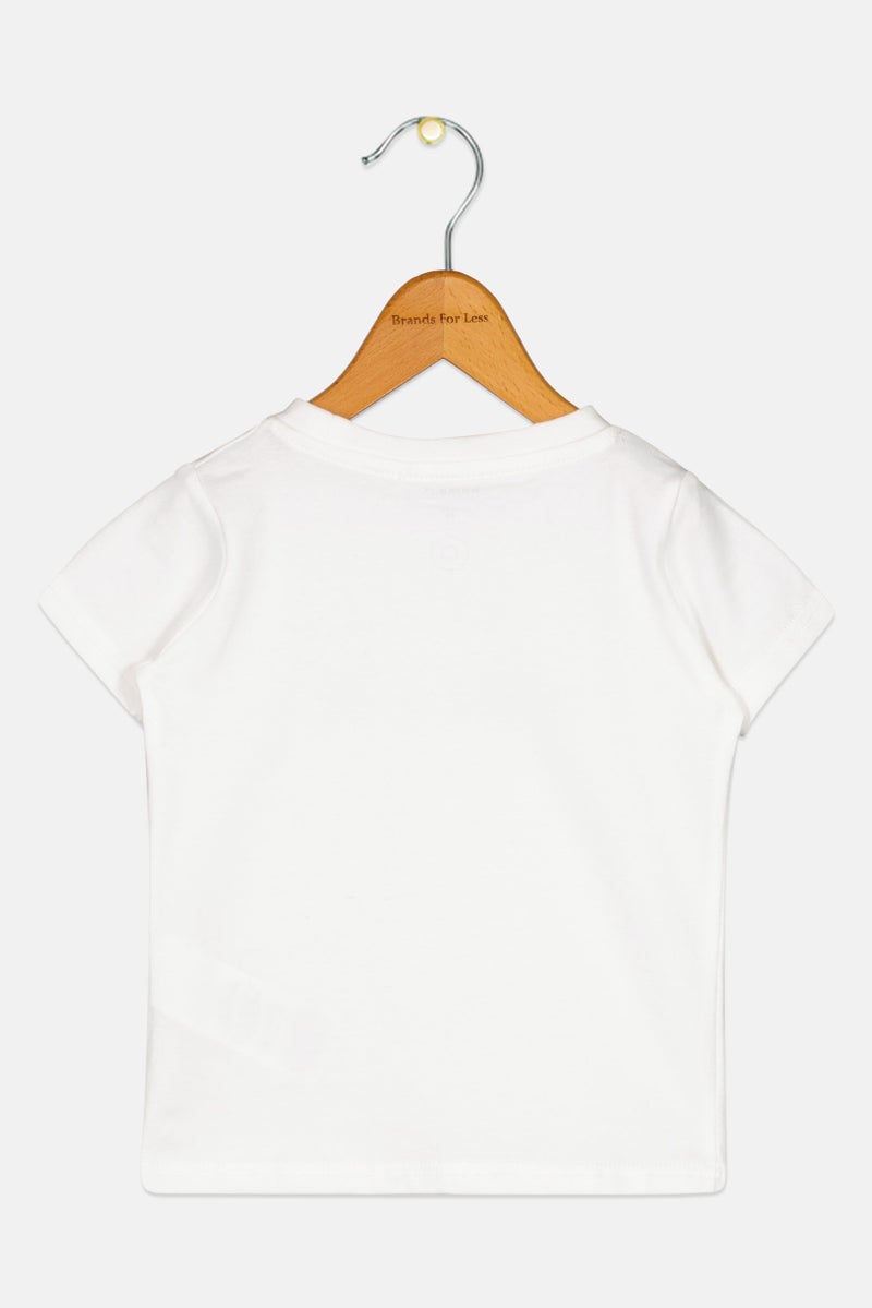 NAME IT Toddlers Girl Embroidered Short Sleeves T-Shirt, White - Image 2